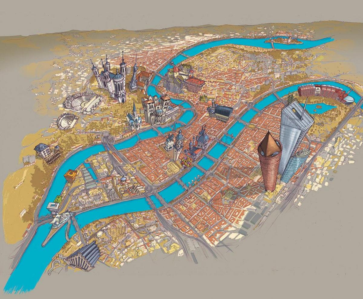 Karte von Lyon-Boot