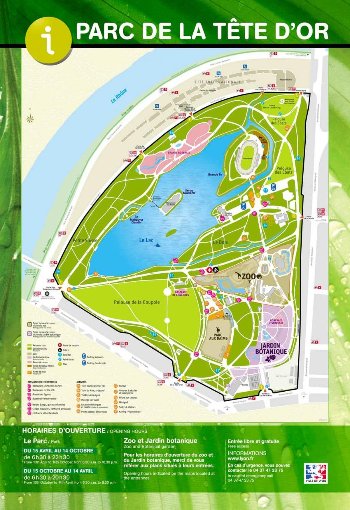 Karte von Lyon Garten