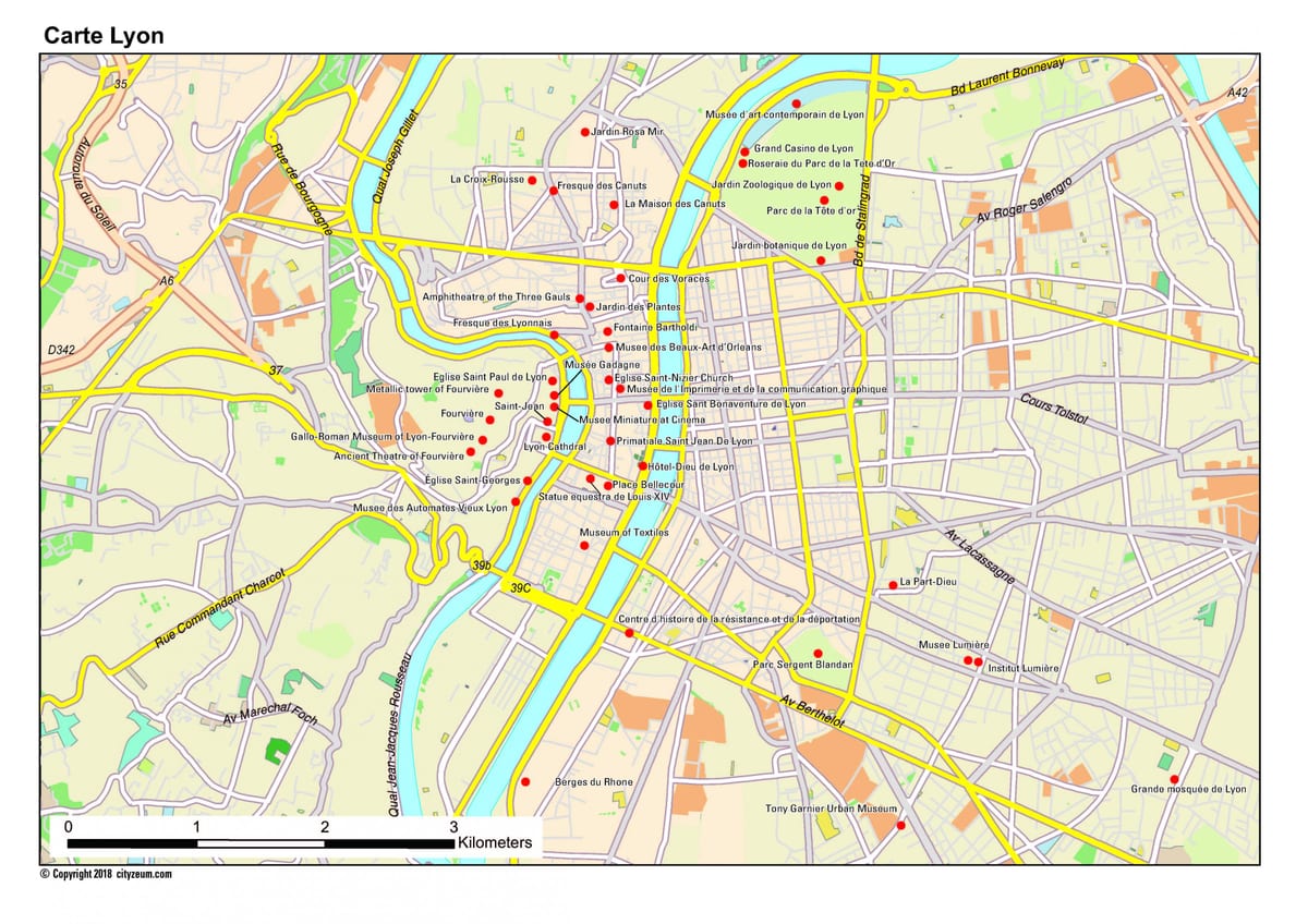Lyon Sehenswürdigkeiten anzeigen