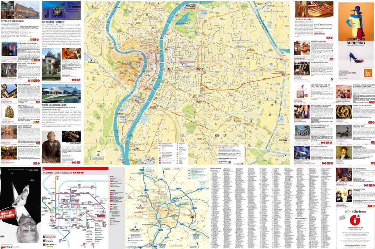 Karte von Lyon tourist 