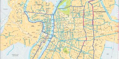 Karte von Lyon-bike